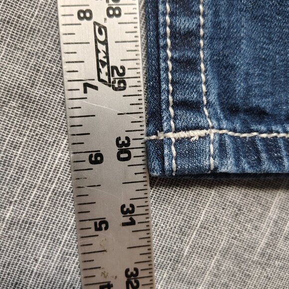 Miss Me Jeans Women's SIze 29 Blue Faded Signature Skinny Flap Western P6139S - Picture 7 of 11